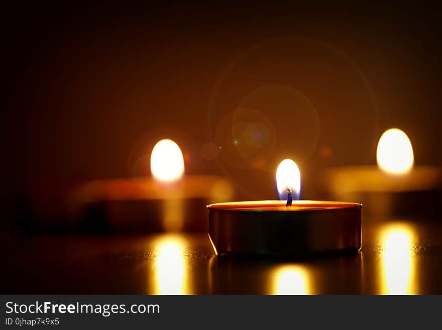 Close-up Photography of Lighted Candles