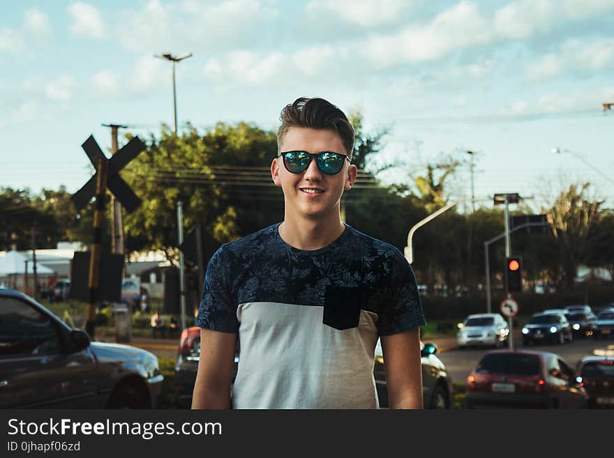 Photo of a Man in the Parking Lot