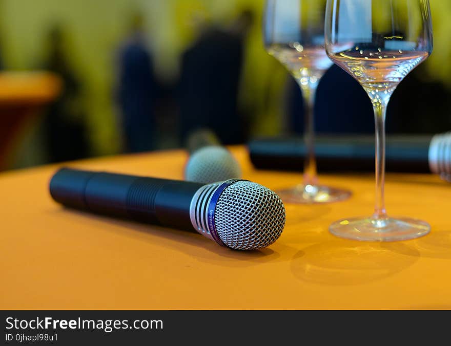 Photo of Wireless Microphones on Top of the Table