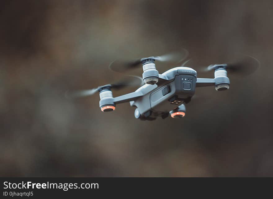 Grey Quadcopter Drone