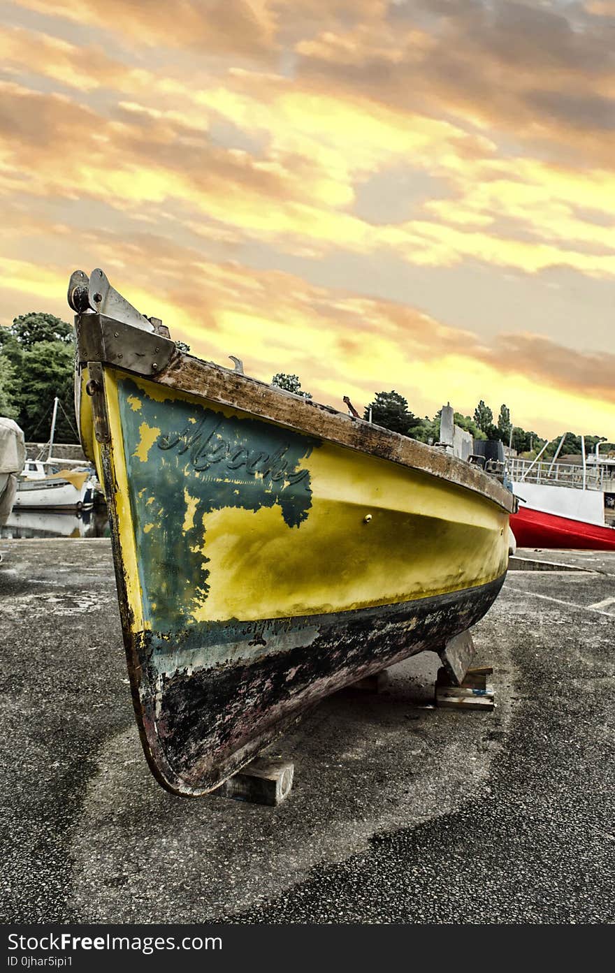 Yellow and Black Boat