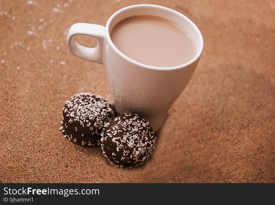 White Ceramic Mug With Coffee