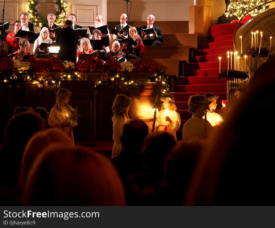 People Standing Inside Church