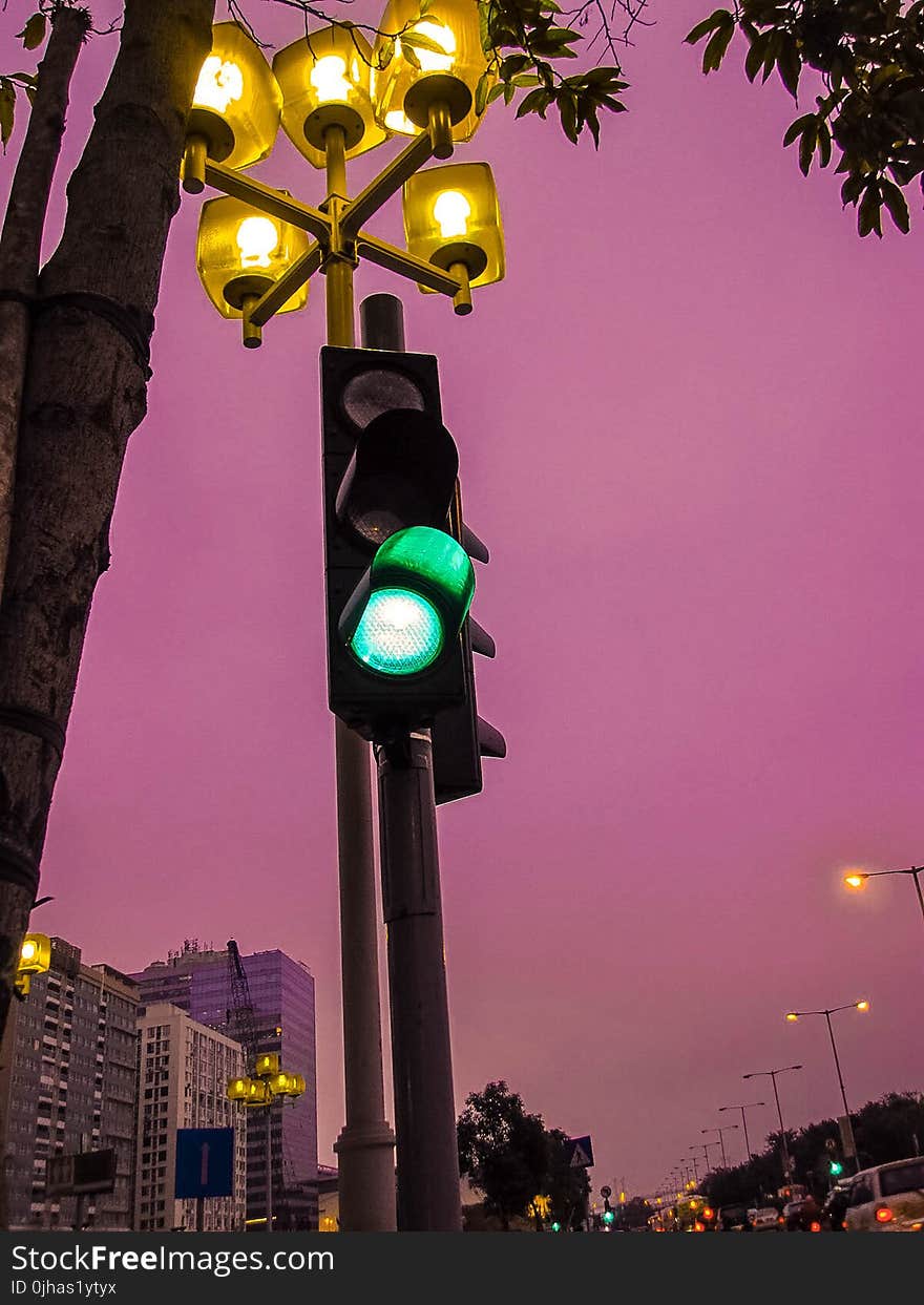 Black Traffic Light at Go Sign