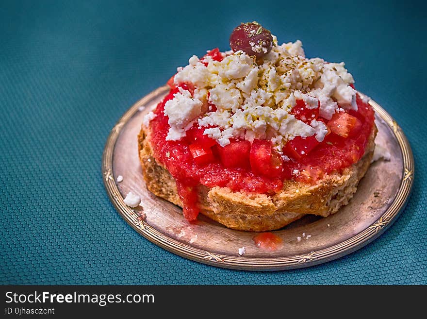 Pastry on Silver Saucer