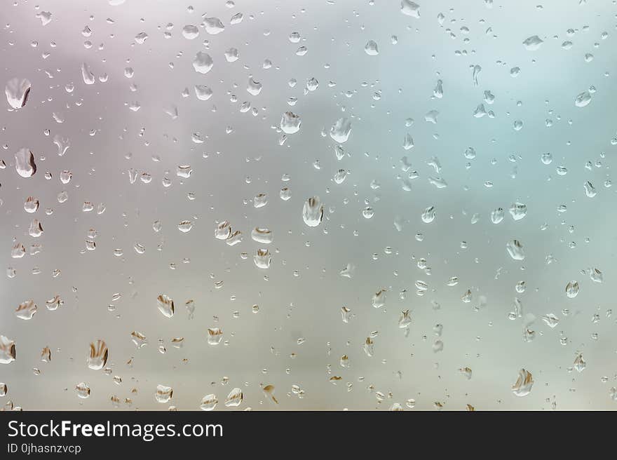 Closeup Photo of Clear Frosted Glass