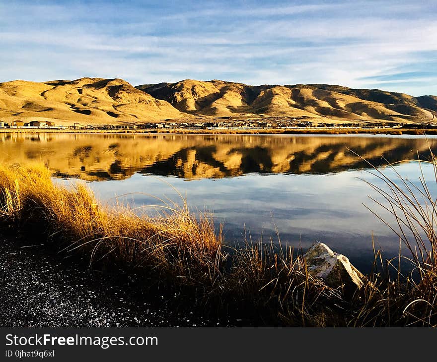 Body of Water Near Brown Mountains