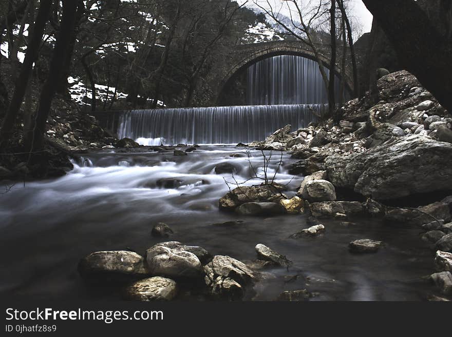 Time Lapse Photography of Waterfall