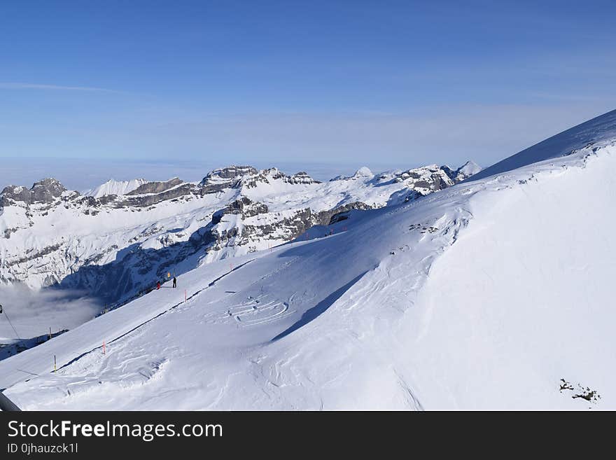 White Snows on Mountain at Daytime