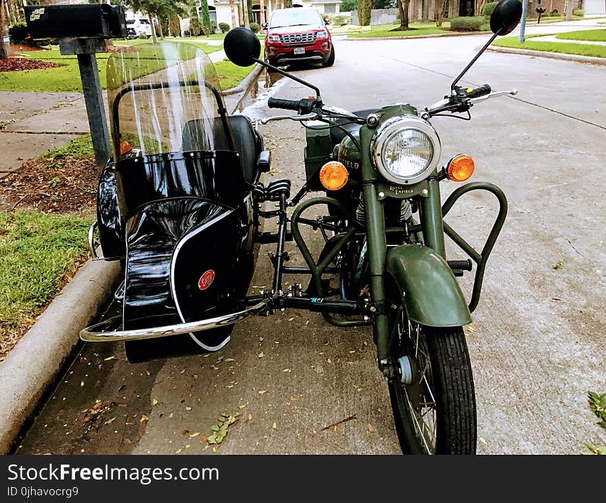 Green and Black Tricycle