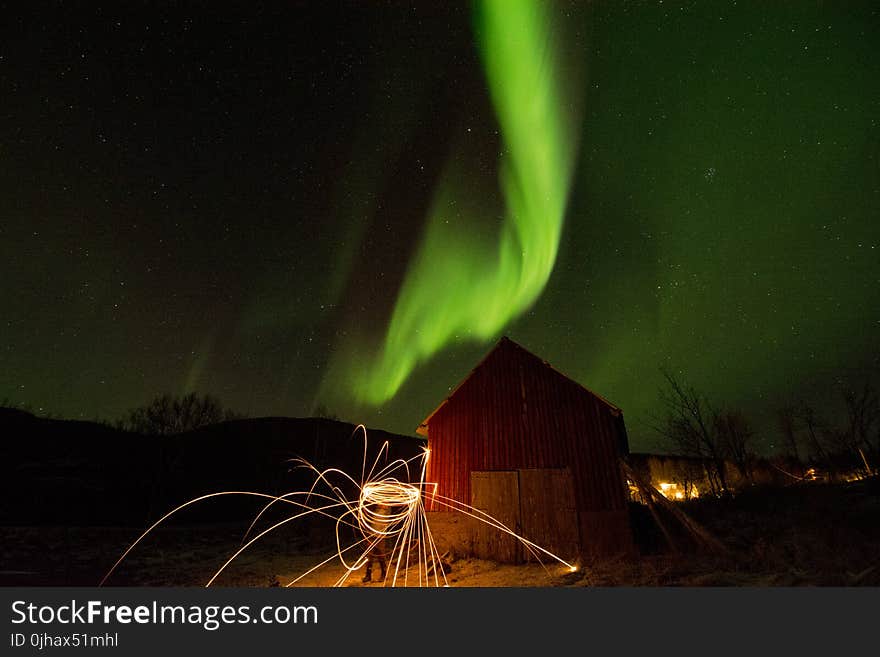 Time Lapse Photo of Aurora Borealis