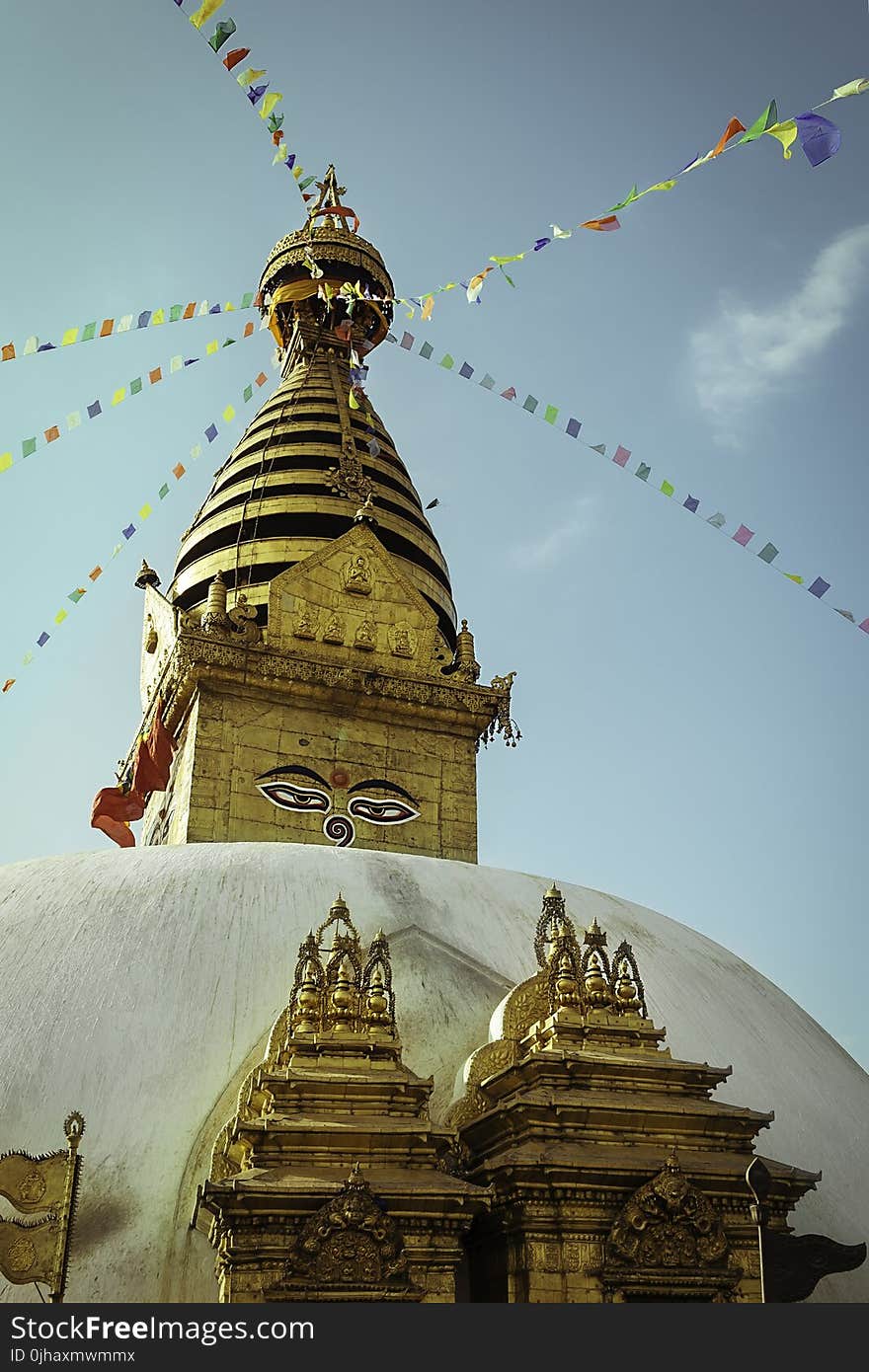 Low Angle Shot of the Temple