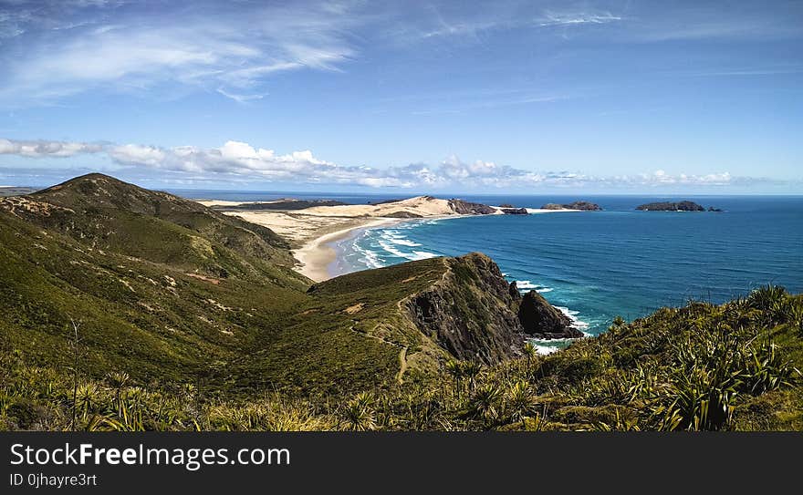 Top View of Mountain and Sea