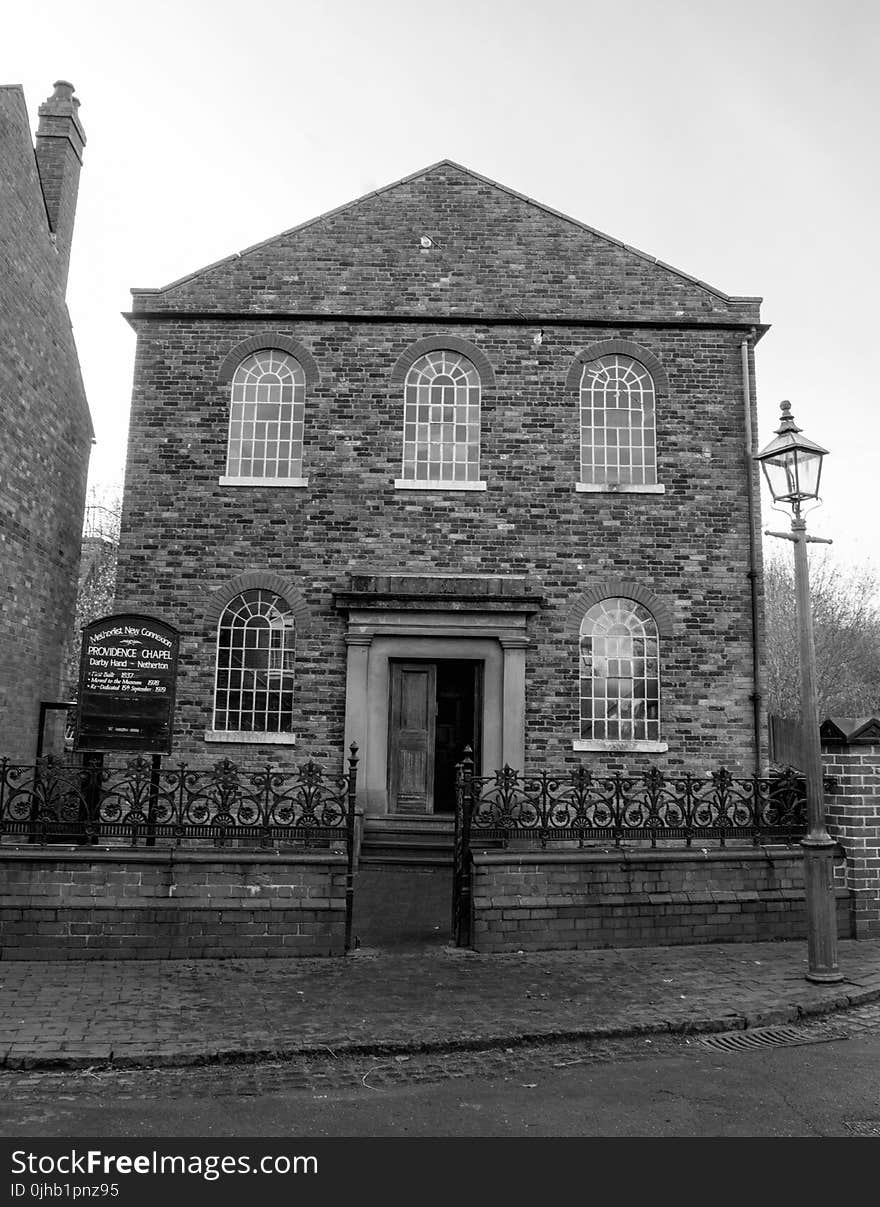 Grayscale Photography of 2-storey House