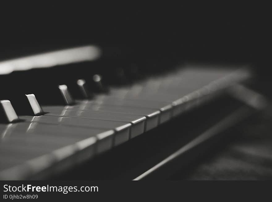 Gray and Black Piano Keys