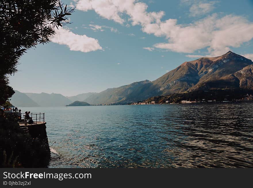 Body of Water and Mountain Photo