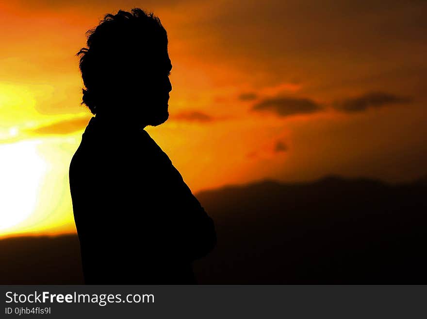 Silhouette Photo of a Man