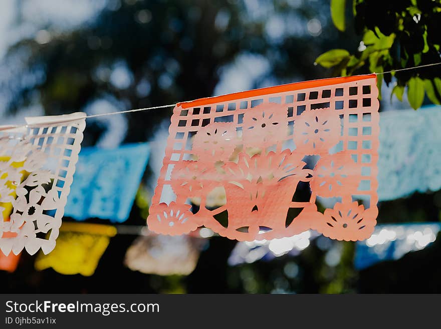 Orange Origami Hanging