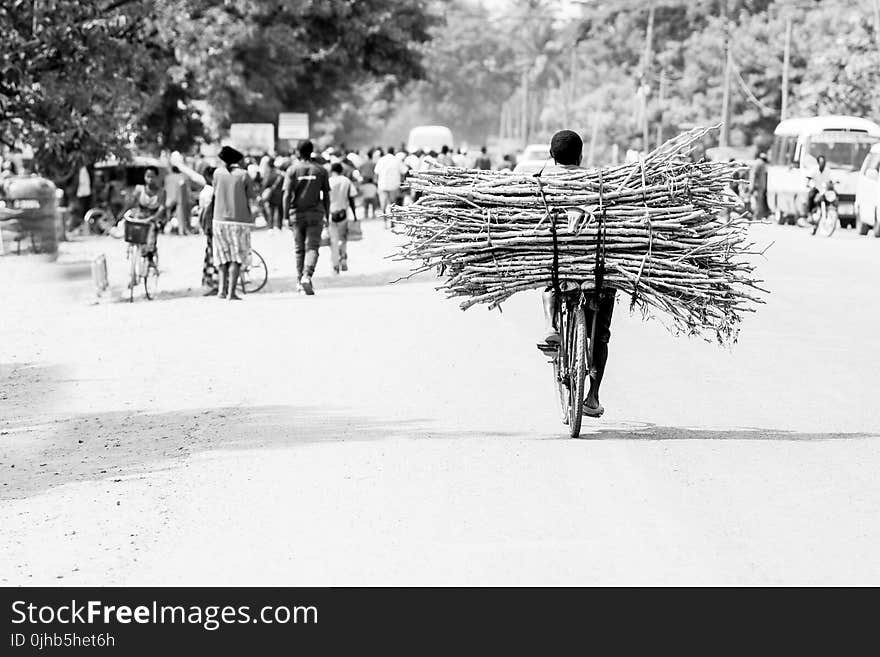 Man Carrying Firewoods