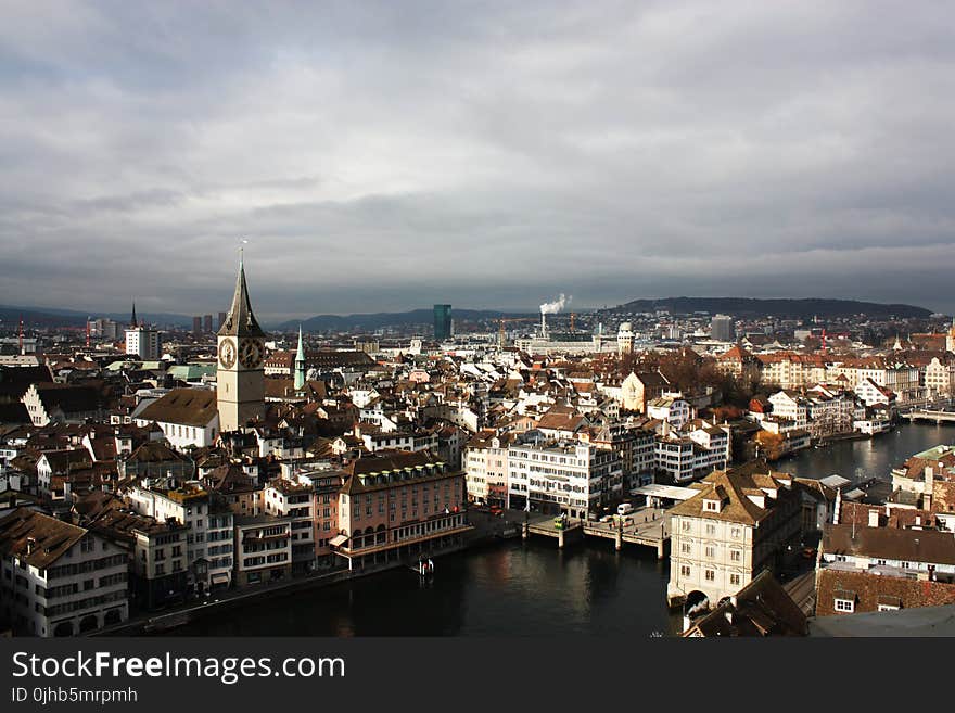 Areal View of Buildings in the City