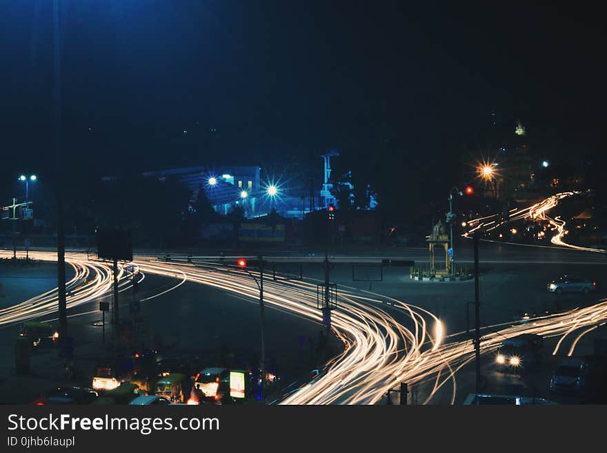 Time Lapse Photography of Road and Vehicls