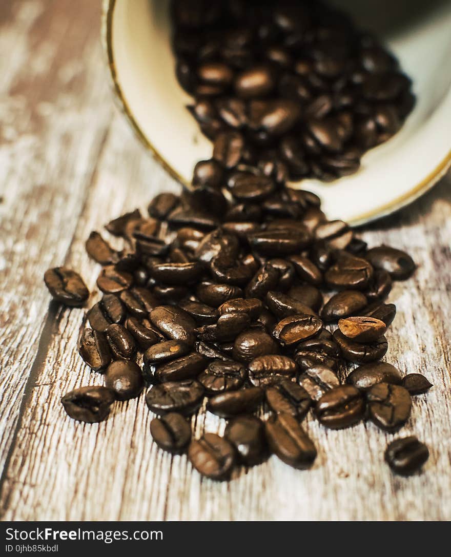 Close-Up Photography of Spilled Coffee Beans