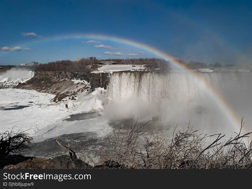 Waterfalls With Rainbow