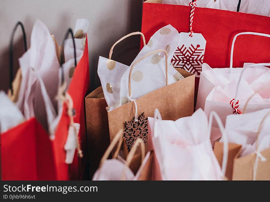 Paper Bags Near Wall