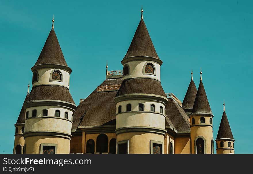 White and Brown Ceramic Castle