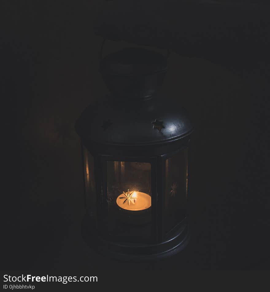 Black Candle Lantern