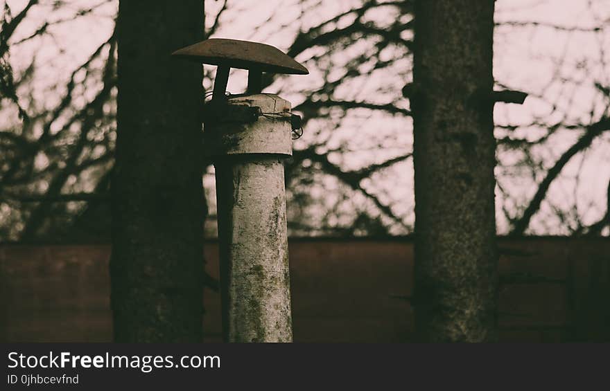 Selective Photography of White Metal Pole