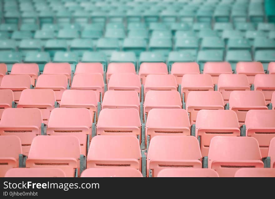 Pink and Blue Stadium Chairs