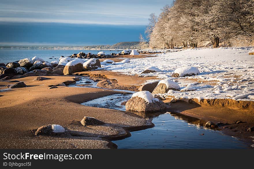 Brown Stone on Ocean