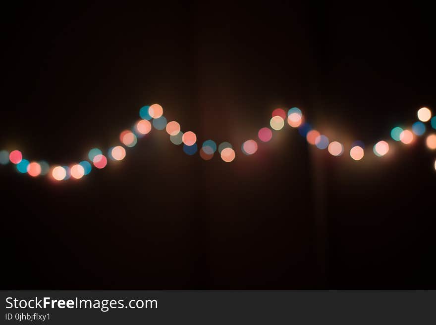 Bokeh Photography of String Lights