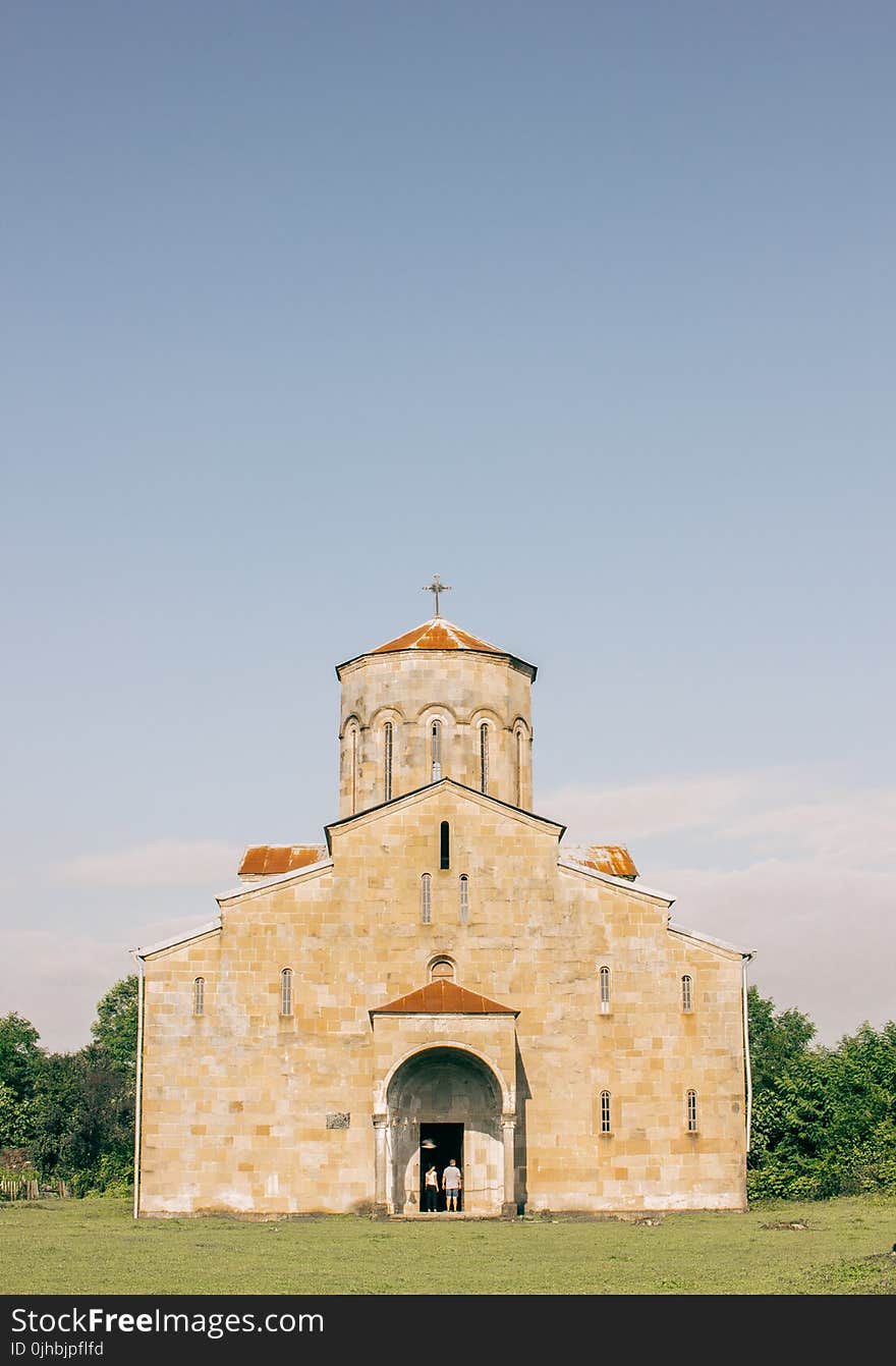 Brown and Orange Church