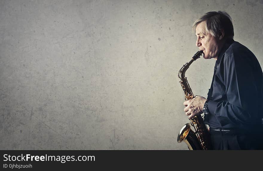 Man Playing Saxophone