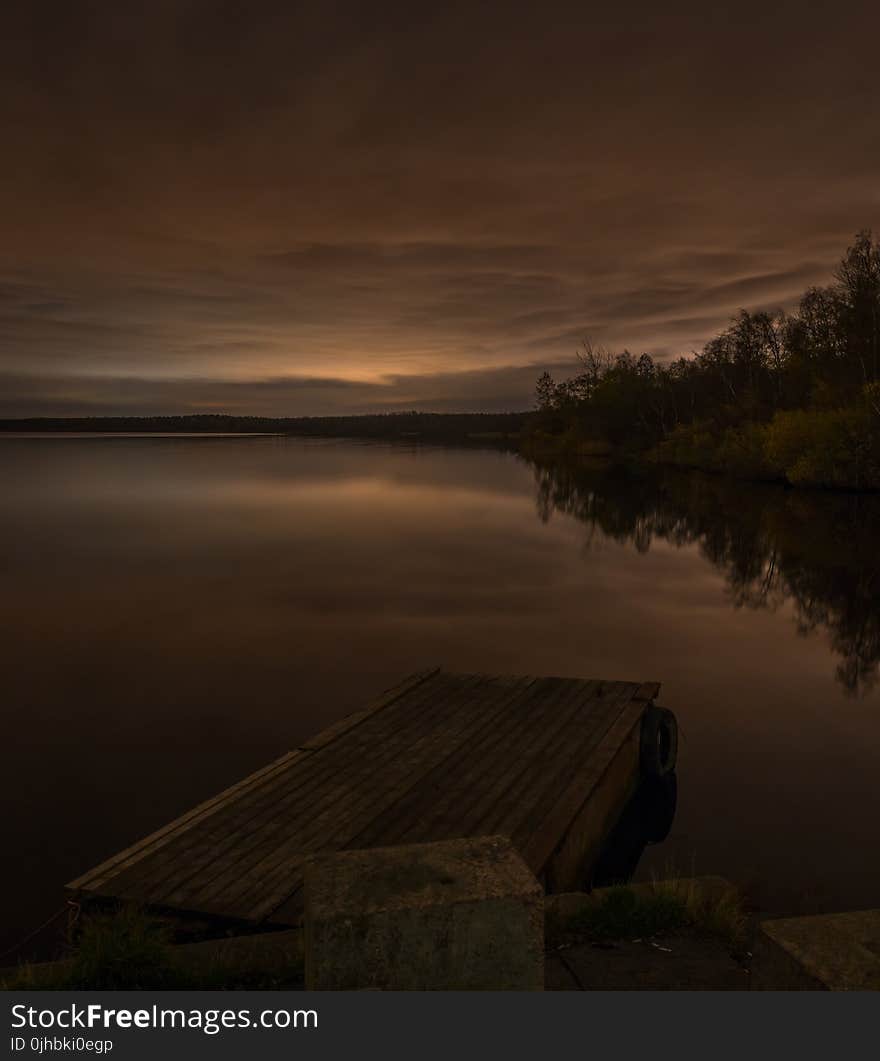 Sepia Photography of Lake