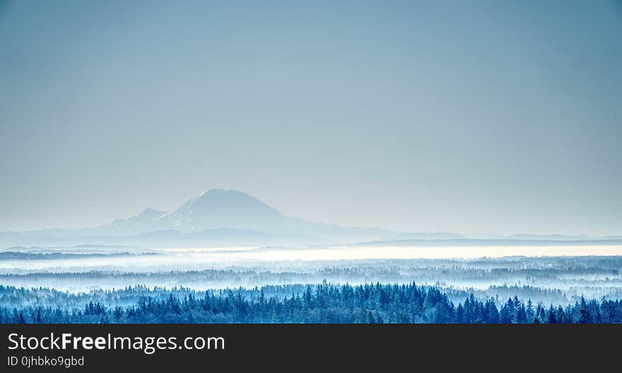 Scenic View of the Mountain during Winter