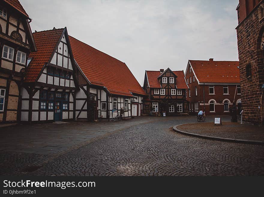 Brown and White Wooden Houses