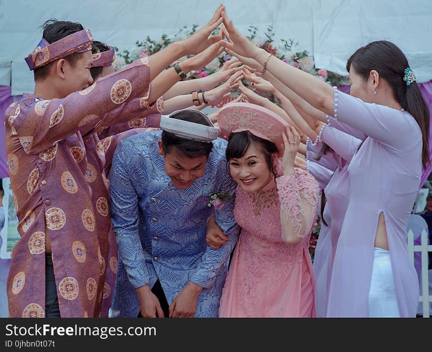 Wedding Couple Taking a Traditional Ceremony