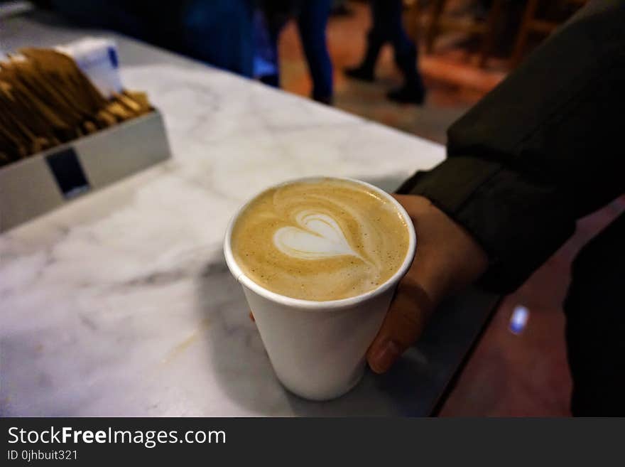 Espresso Coffee On White Cup