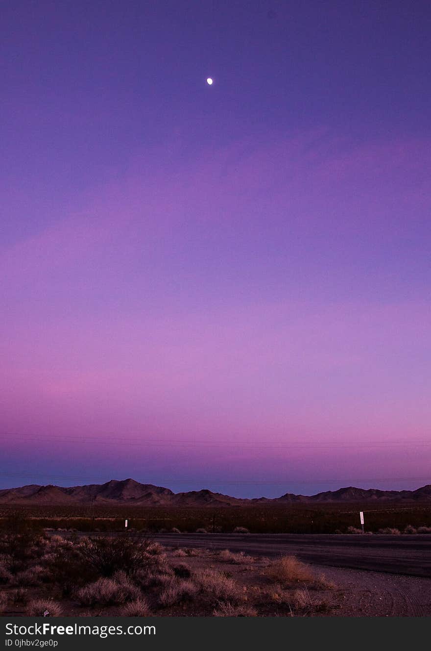 Scenic View of the Mountain during Twilight