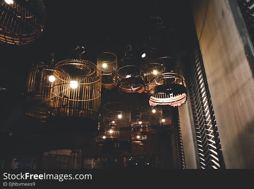 Black Birdcage Pendant Lamps