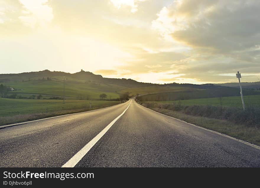 Scenic View of the Field from the Road