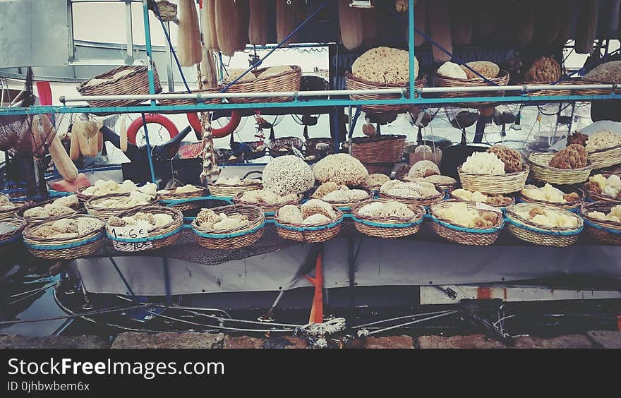 Brown Wicker Basket Lot