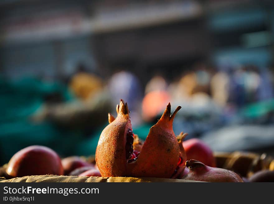 Focal Point Photo of Orange Fruit With Light Effects