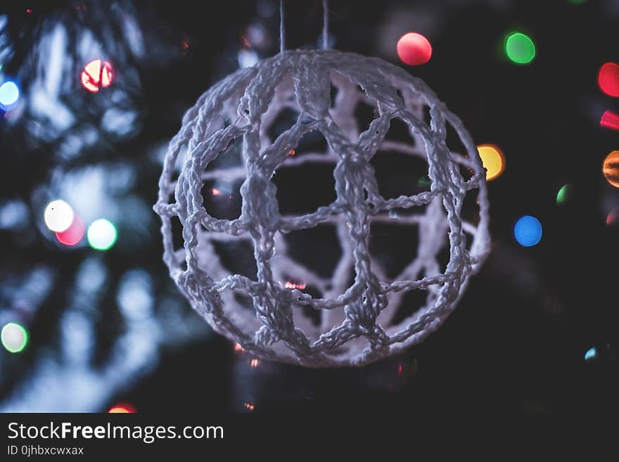 Macro Shift Photography of Ball Ornament