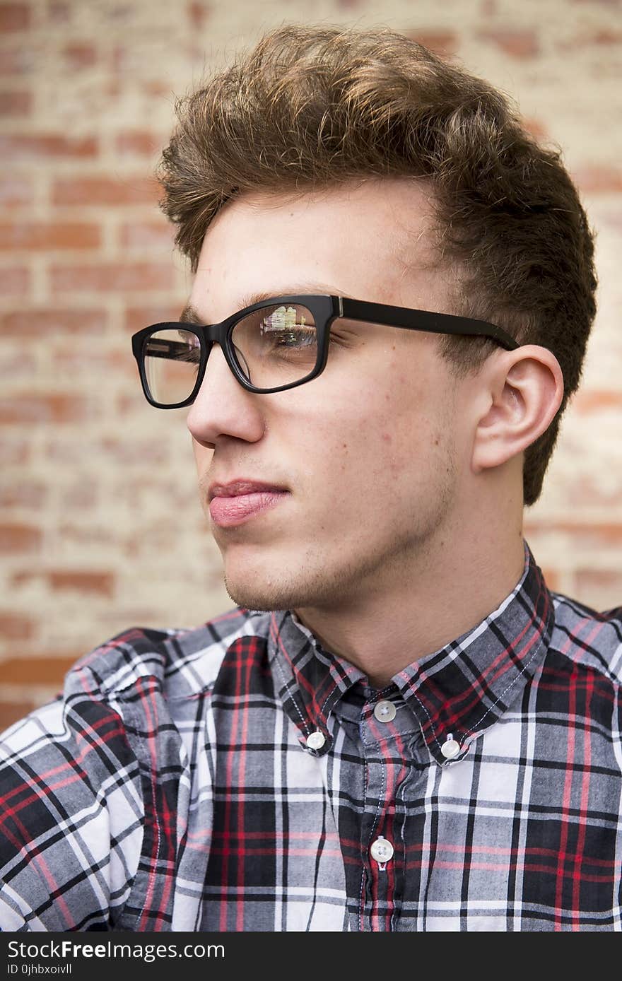 Men Wearing Black Eyeglasses