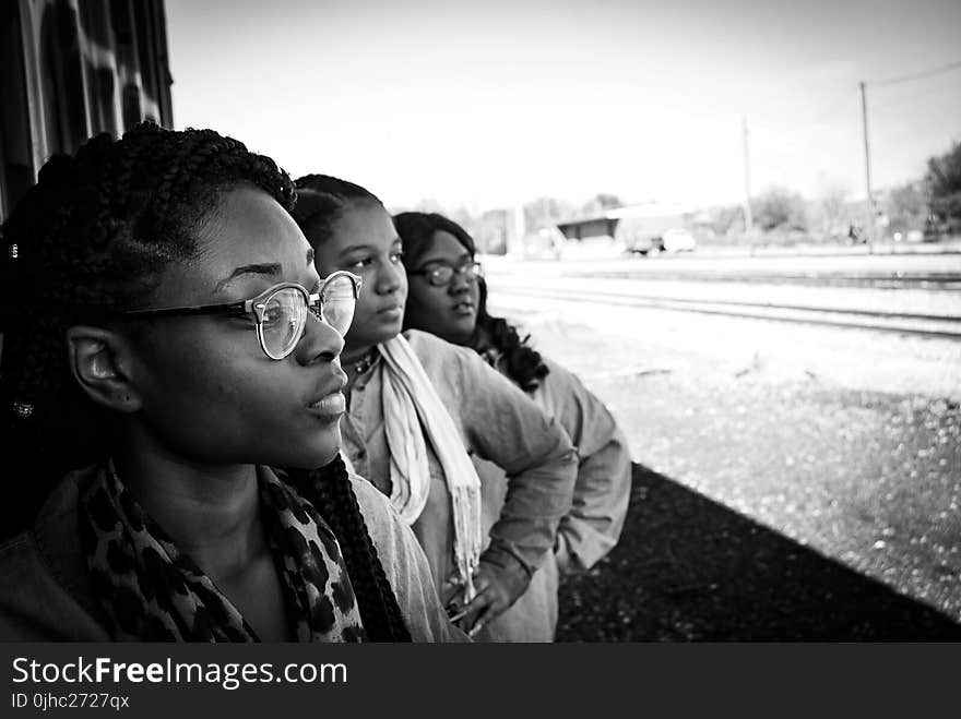 Three Women Taking Selfie