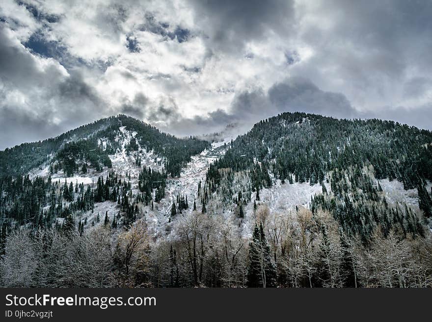 Mountain Under Cloudy Sky